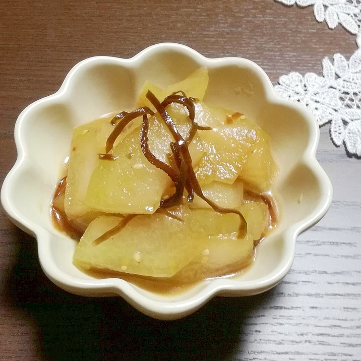 ハマる!冬瓜&塩昆の中華和え